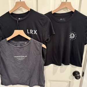 Women's Black Short Sleeve Crop Tee Bundle